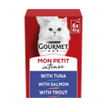 Load image into Gallery viewer, Purina GOURMET Mon Petit Intense Tuna, Salmon & Trout 6x50g