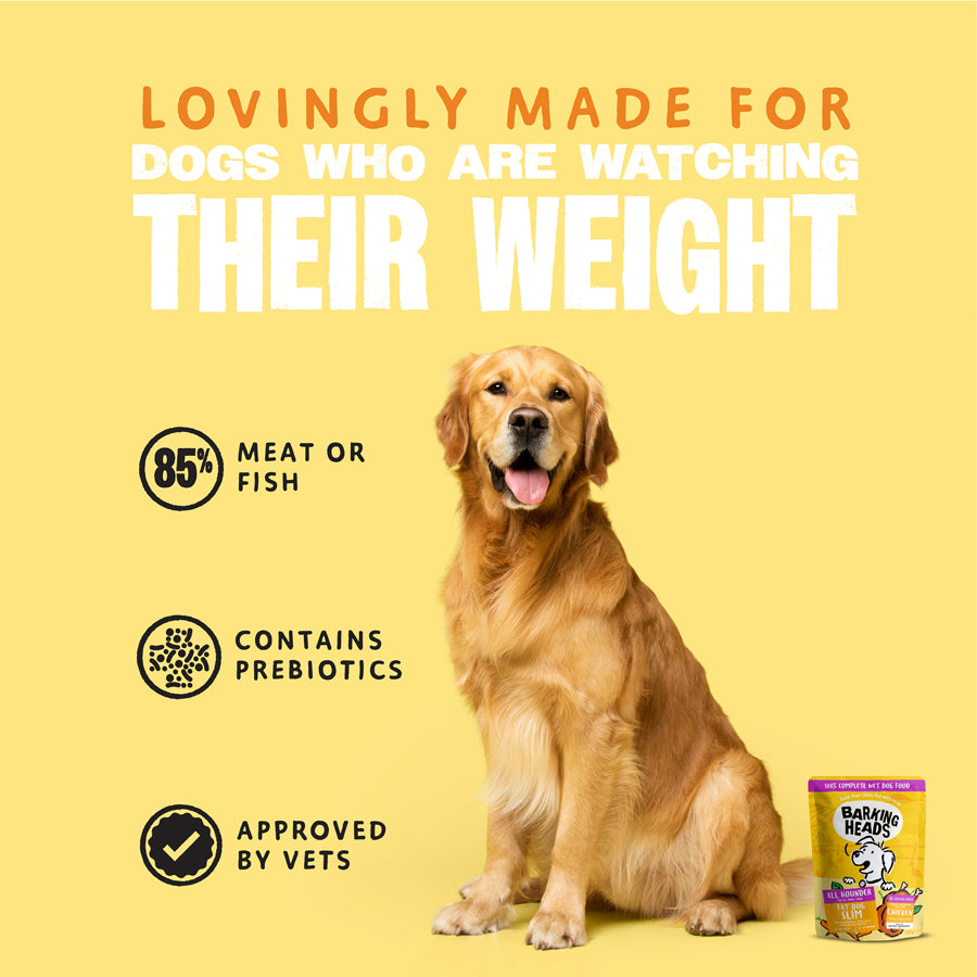 Barking Heads Fat Dog Slim Light Wet Dog Food - Chicken 300g