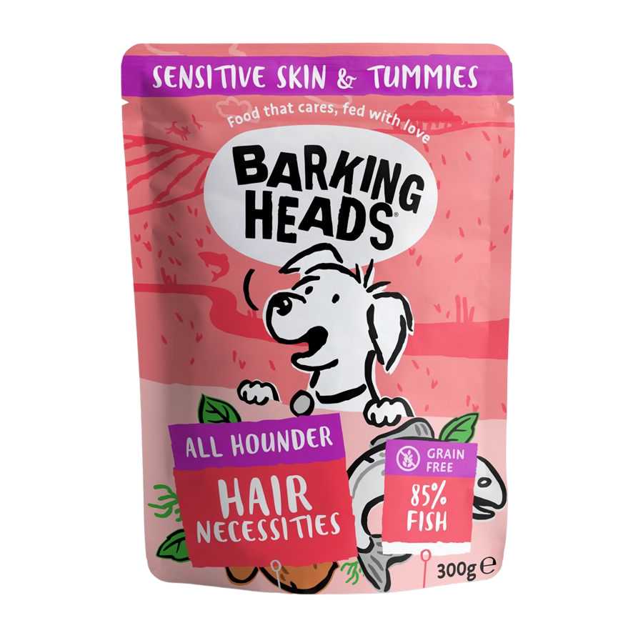 Barking Heads Hair Necessities Salmon Wet Dog Food - All Hounder 300g