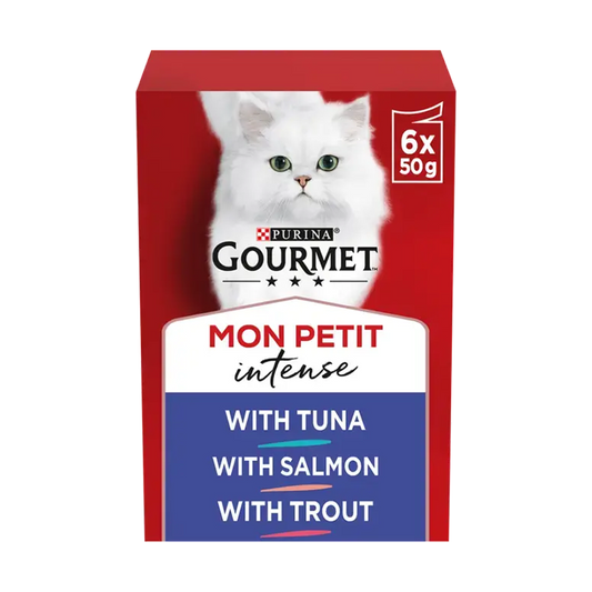 Purina GOURMET Mon Petit Intense Tuna, Salmon & Trout 6x50g