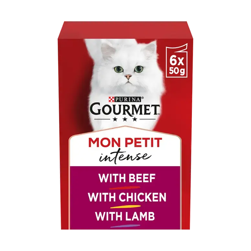 Purina GOURMET Mon Petit Intense Beef, Chicken & Lamb 6x50g