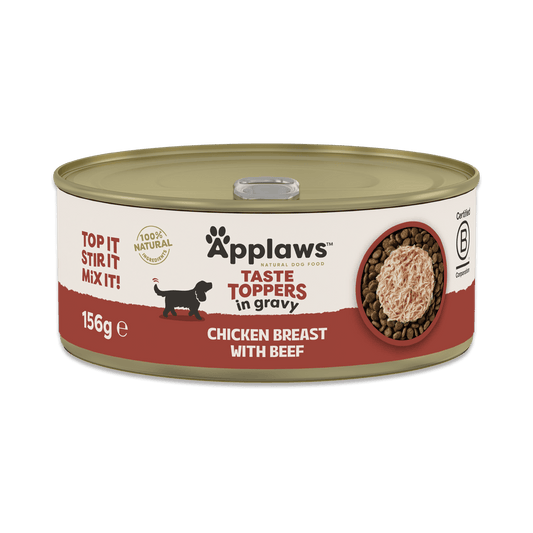 Applaws Taste Toppers Natural Wet Dog Food Chicken & Beef 156g