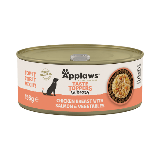 Applaws Taste Toppers Natural Wet Dog Food Chicken & Salmon 156g