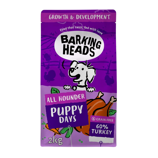 Barking Heads Puppy Days Turkey Dry Dog Food - All Hounder 2kg