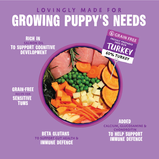 Barking Heads Puppy Days Turkey Dry Dog Food - All Hounder 2kg