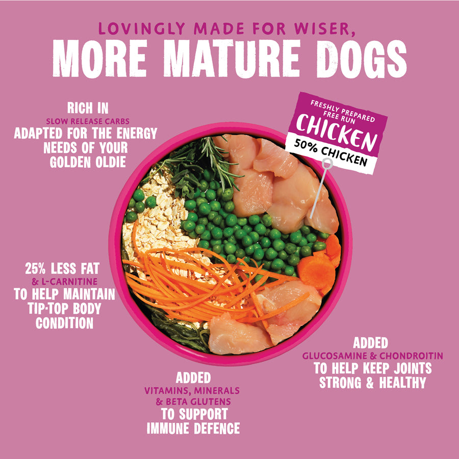 Barking Heads Golden Years Chicken Dry Dog Food - All Hounder 2kg