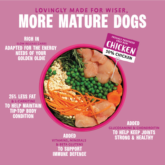 Barking Heads Golden Years Chicken Dry Dog Food - All Hounder 2kg
