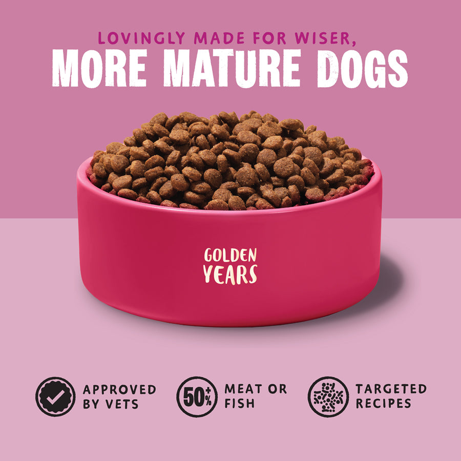 Barking Heads Golden Years Chicken Dry Dog Food - All Hounder 2kg