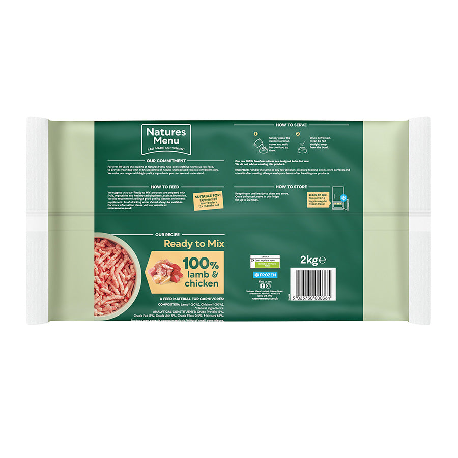 Natures Menu 100% Lamb & Chicken Freeflow 2kg
