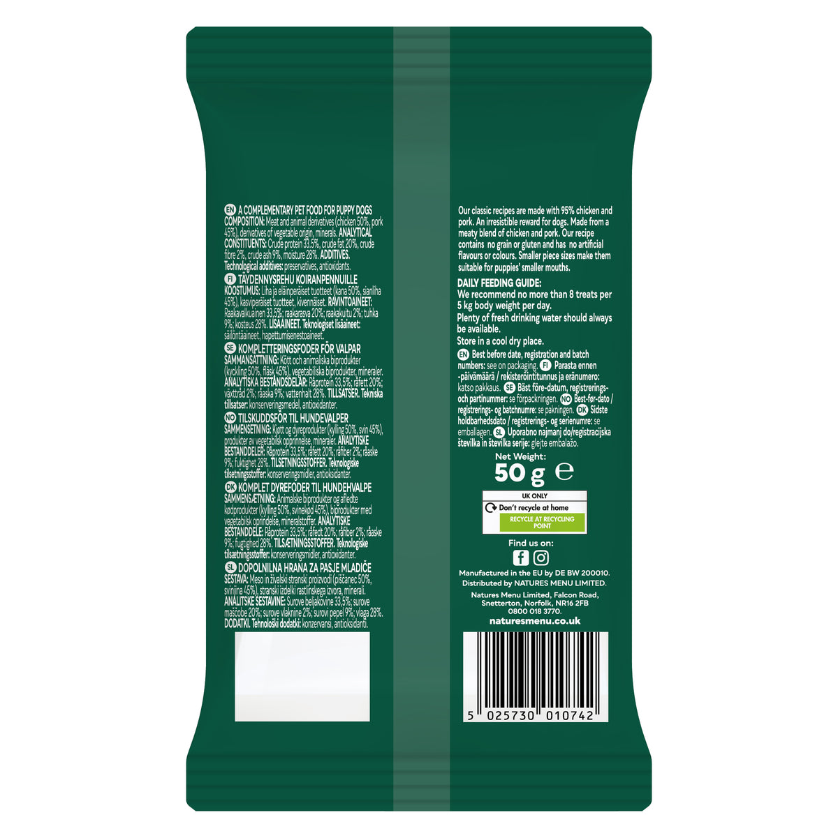 Natures Menu Puppy Meaty Treats 50g