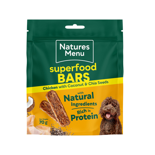 Natures Menu Chicken w/ Chia & Coconut Superfood Bar 70g