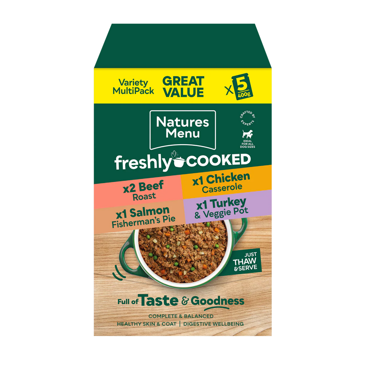 Natures Menu Freshly Cooked 5x 400g Multipack