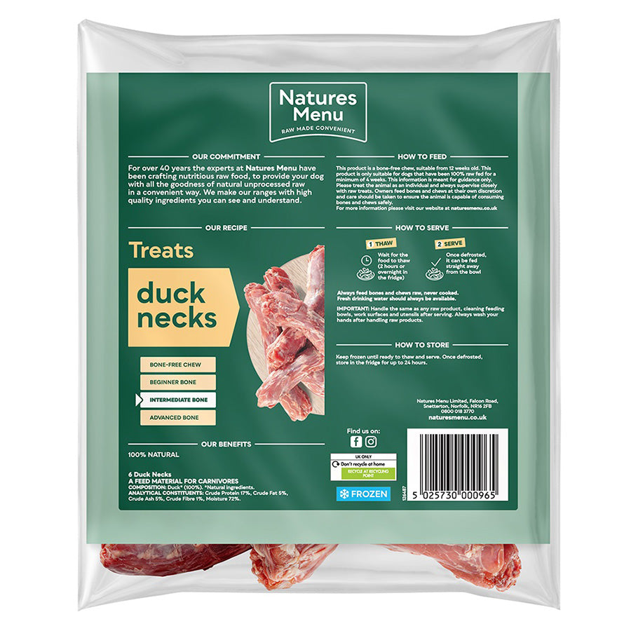 Natures Menu Frozen Treats - Duck Necks 10 Pieces