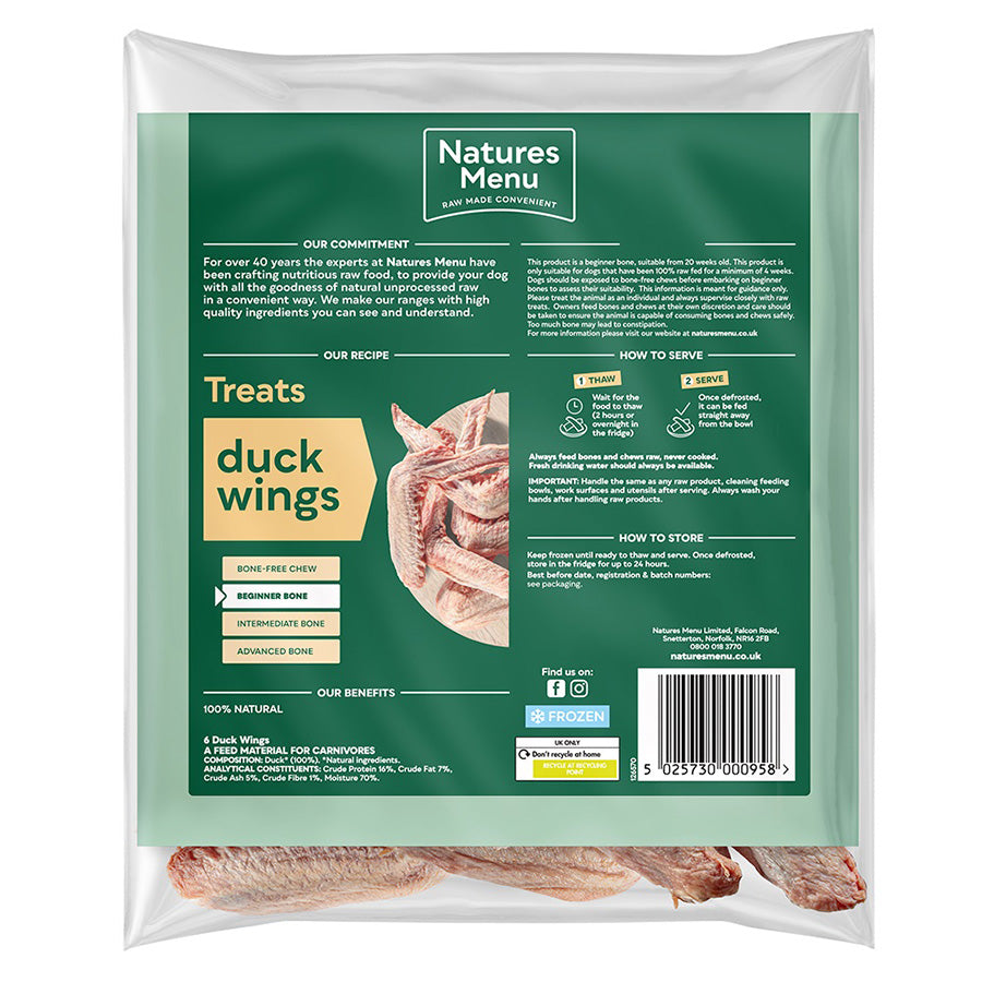Natures Menu Frozen Treats - Duck Wings 5 Pieces