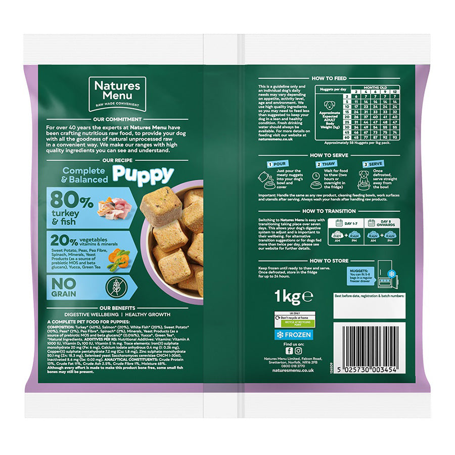 Natures Menu 80% Turkey & Fish for Puppies