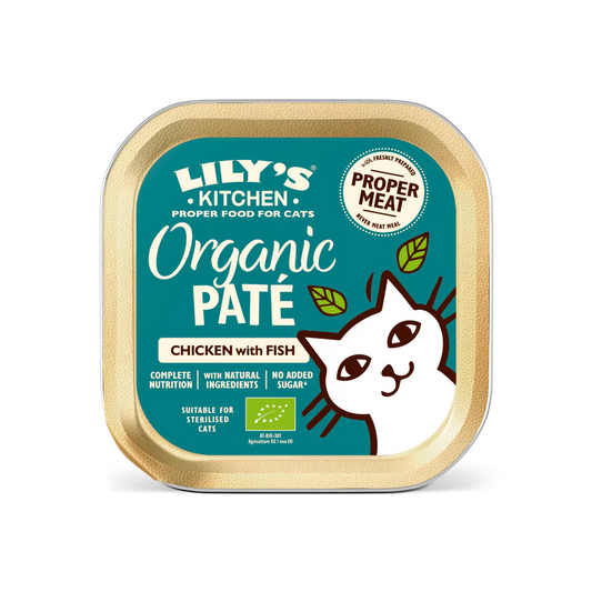 Lily's Kitchen Organic Paté for Cats Chicken with Fish 85g
