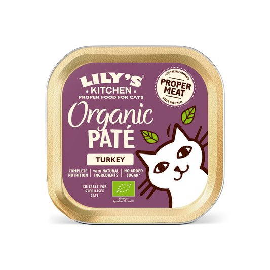 Lily's Kitchen Organic Paté for Cats Turkey 85g