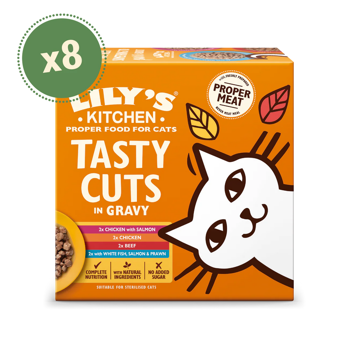 Lily's Kitchen Tasty Cuts Mixed Multipack Cat Food 8pk