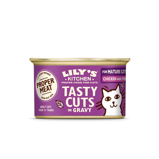 Lily's Kitchen Chicken & Fish for Mature Cats Tasty Cuts in Gravy 85g