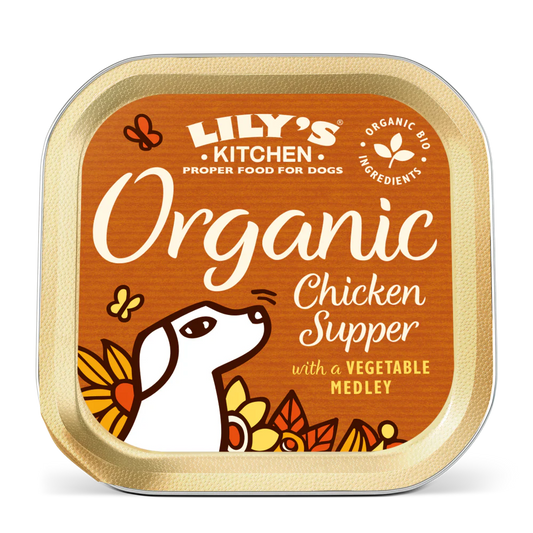 Lily's Kitchen Wet Dog Food Tray - Organic Chicken & Spelt Supper 150g