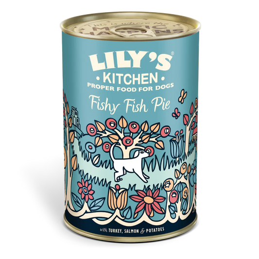 Lily's Kitchen Wet Dog Food - Fishy Fish Pie w/ Peas 400g