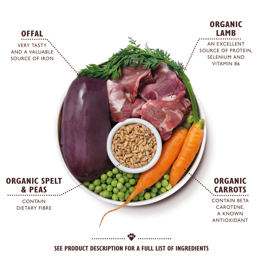 Lily's Kitchen Wet Dog Food Tray - Organic Lamb & Spelt Supper 150g