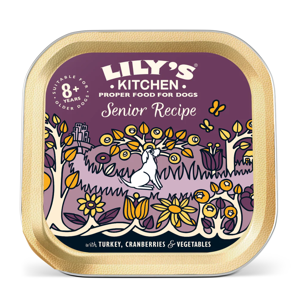 Lily's Kitchen Wet Dog Food Tray - Senior Recipe w/ Turkey 150g