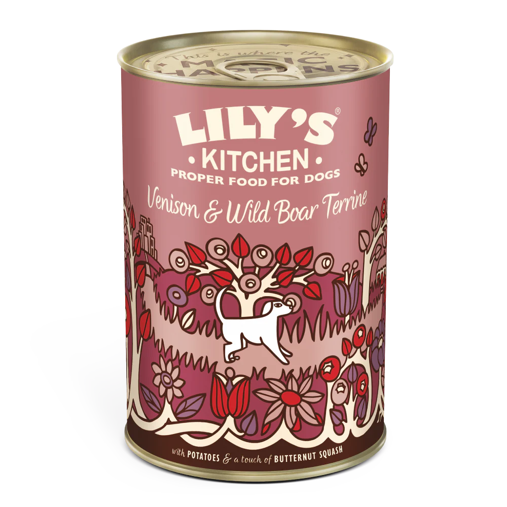 Lily's Kitchen Wet Dog Food - Venison & Wild Boar Terrine 400g