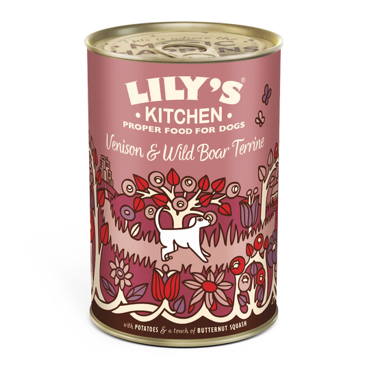 Lily's Kitchen Wet Dog Food - Venison & Wild Boar Terrine 400g