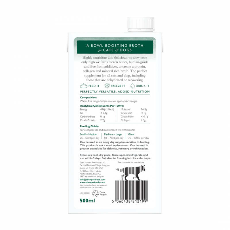 Eden Free Range Chicken Bone Broth Cats & Dogs 500ml