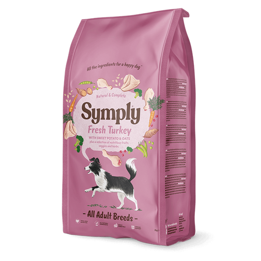 Symply Fresh Turkey dry dog food for all dog breeds pack shot