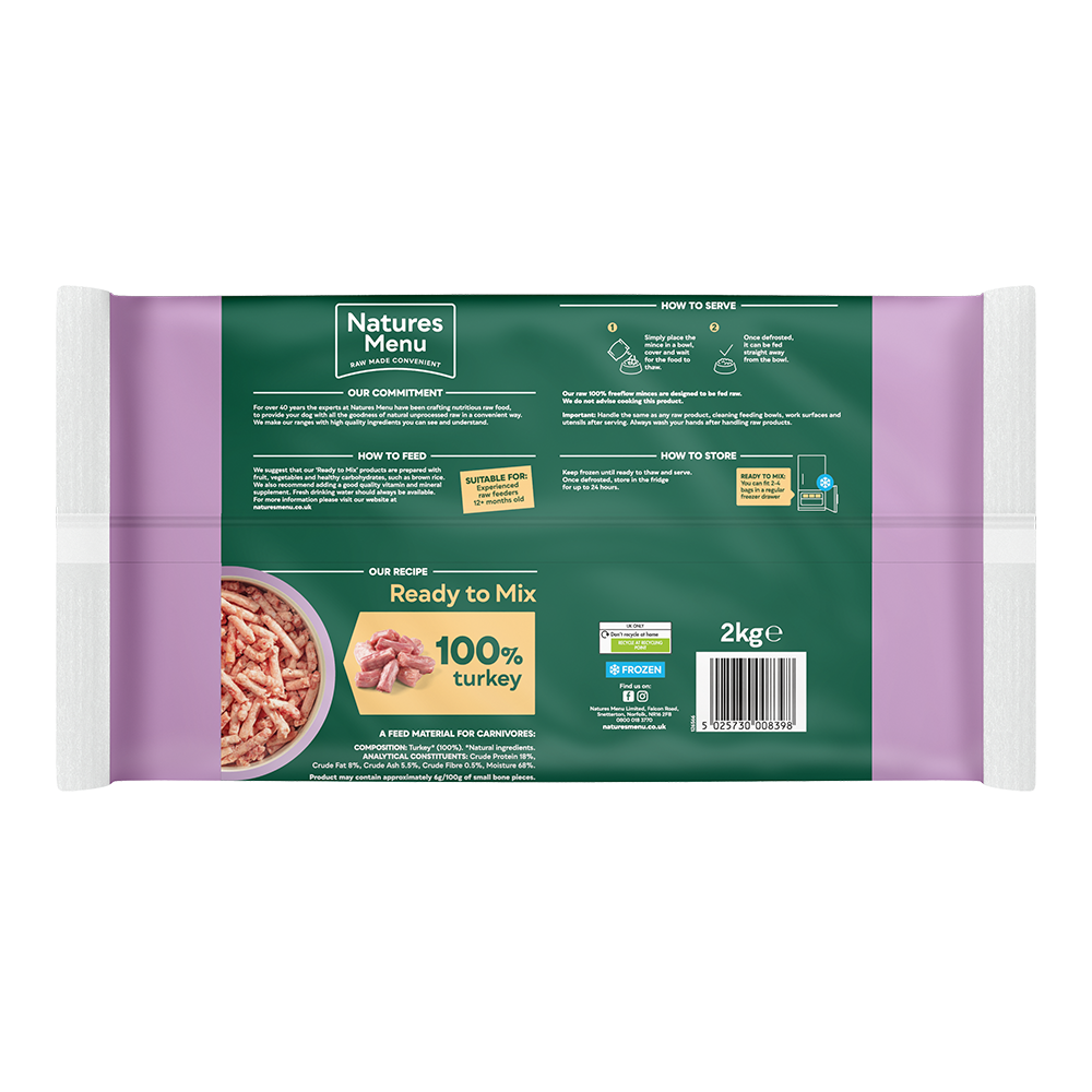 Natures Menu 100% Turkey Freeflow 2kg